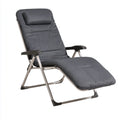 Fauteuil relax pliant aux lignes épurées pliant, coloris gris