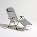 Fauteuil relax pliant aux lignes épurées pliant, coloris gris