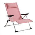 Bain de soleil pliant aux lignes épurées pliant, coloris rose