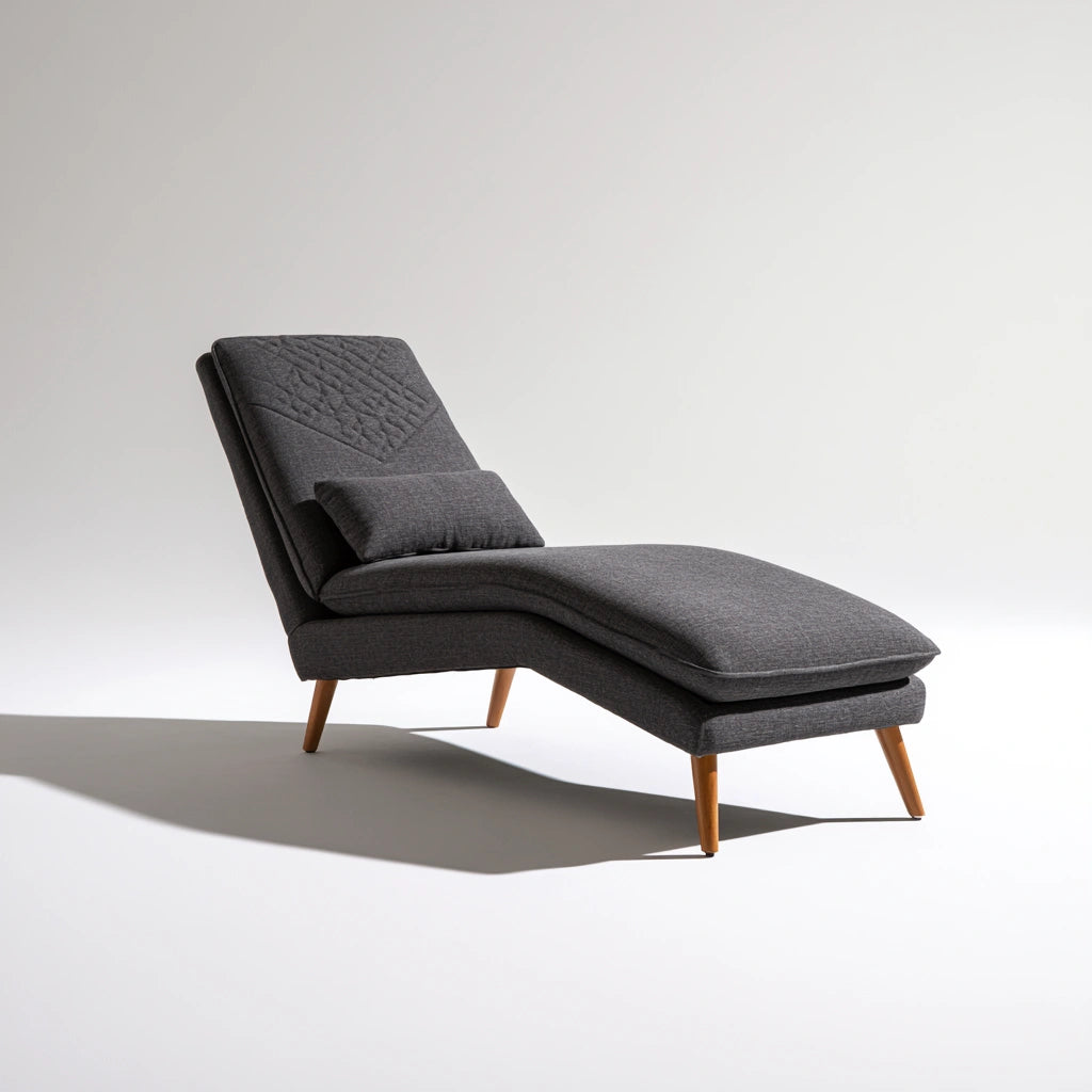 Fauteuil de détente en tissu réglable, coloris gris