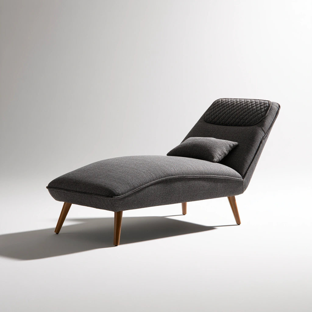 Fauteuil de détente en tissu réglable, coloris gris