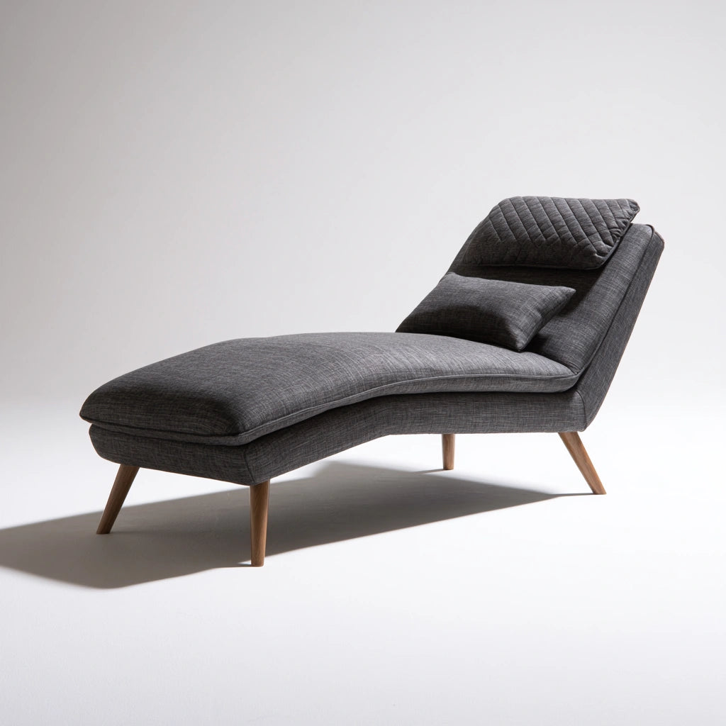 Fauteuil de détente en tissu réglable, coloris gris