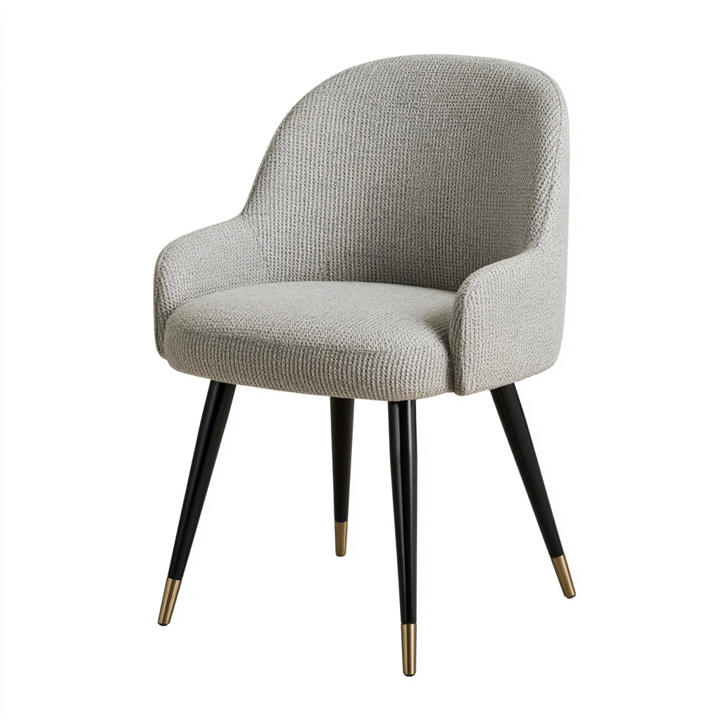 Chaise de salle à manger aux lignes épurées, coloris gris