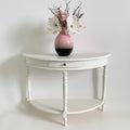 Console d'entrée en bois, coloris blanc