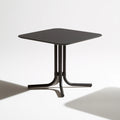 Table sur pied central aux lignes épurées, coloris gris foncé