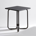 Table sur pied central aux lignes épurées, coloris gris foncé
